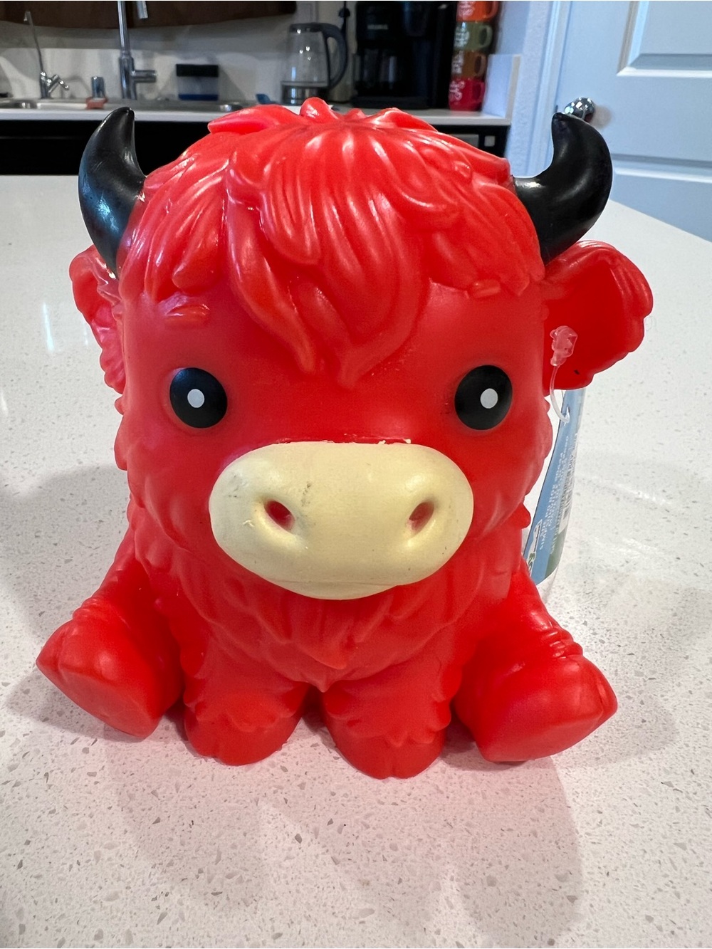 Red Plush-Style Buffalo Toy for Kids - Brand: